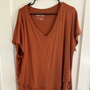Latched Mama Nursing Tee, Burnt Orange, Size 2X
